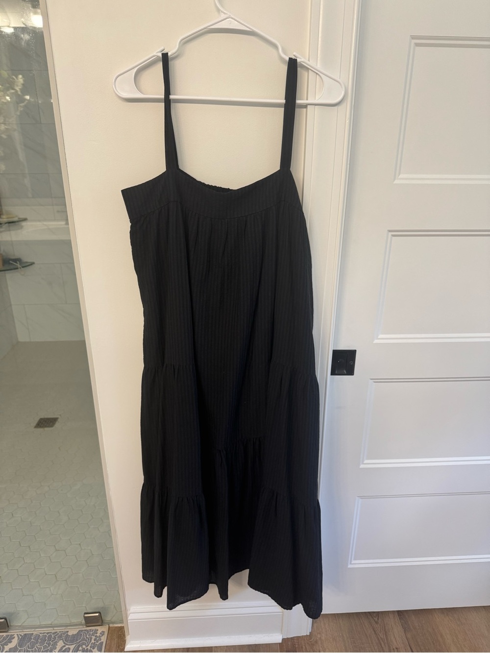 Jenni Kayne black seersucker summer dress
